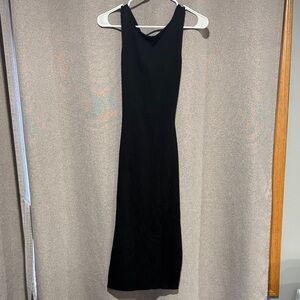 Elegant Black Soft Sleeveless Dress